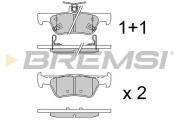 BP3943 Sada brzdových destiček, kotoučová brzda BREMSI