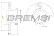 CD5188V Brzdový kotouč BREMSI