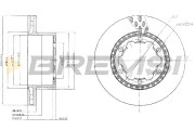 CD5312V Brzdový kotouč BREMSI