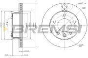 CD5361V Brzdový kotouč BREMSI