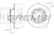 CD6011S Brzdový kotouč BREMSI
