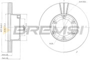 CD6172V Brzdový kotouč BREMSI