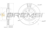CD6199V Brzdový kotouč BREMSI