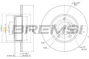 CD6248S Brzdový kotouč BREMSI