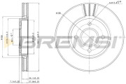 CD6337V Brzdový kotouč BREMSI