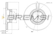CD6341V Brzdový kotouč BREMSI