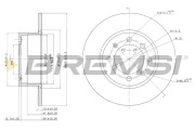 CD6374S Brzdový kotouč BREMSI