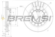 CD6399V Brzdový kotouč BREMSI