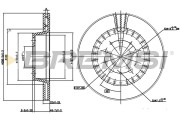 CD6434V Brzdový kotouč BREMSI