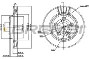 CD6621V Brzdový kotouč BREMSI