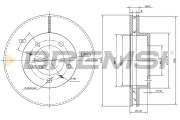 CD6772V Brzdový kotouč BREMSI