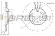 CD6826V Brzdový kotouč BREMSI