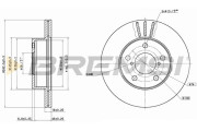 CD6876V Brzdový kotouč BREMSI