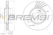 CD6964V Brzdový kotouč BREMSI