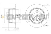 CD7028S Brzdový kotouč BREMSI