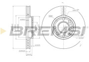 CD7041V Brzdový kotouč BREMSI