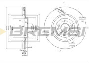 CD7085V Brzdový kotouč BREMSI