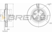 CD7107V Brzdový kotouč BREMSI