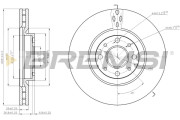 CD7122V Brzdový kotouč BREMSI