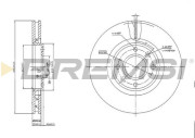 CD7152V Brzdový kotouč BREMSI