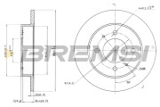 CD7176S Brzdový kotouč BREMSI