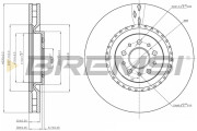 CD7183V Brzdový kotouč BREMSI
