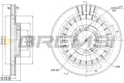 CD7212V Brzdový kotouč BREMSI