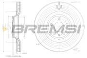 CD7238V Brzdový kotouč BREMSI