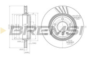 CD7280V Brzdový kotouč BREMSI