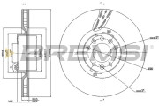 CD7319V Brzdový kotouč BREMSI