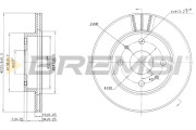 CD7394V Brzdový kotouč BREMSI