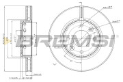 CD7397V Brzdový kotouč BREMSI
