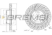 CD7427V Brzdový kotouč BREMSI