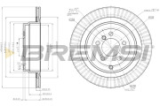 CD7437V Brzdový kotouč BREMSI