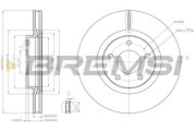CD7478V Brzdový kotouč BREMSI