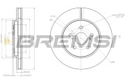 CD7544V Brzdový kotouč BREMSI
