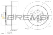 CD7545S Brzdový kotouč BREMSI