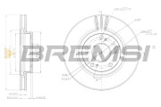 CD7557V Brzdový kotouč BREMSI