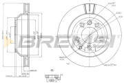 CD7580V Brzdový kotouč BREMSI