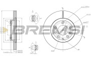 CD7657V Brzdový kotouč BREMSI