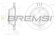 CD7698V Brzdový kotouč BREMSI