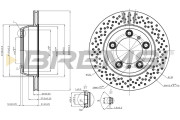 CD8028V Brzdový kotouč BREMSI