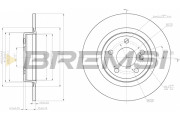 CD8031S Brzdový kotouč BREMSI