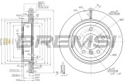 CD8034V Brzdový kotouč BREMSI