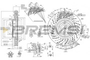 CD8054V Brzdový kotouč BREMSI
