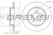 CD8061S Brzdový kotouč BREMSI