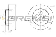 CD8075S Brzdový kotouč BREMSI