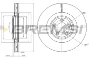 CD8107V Brzdový kotouč BREMSI