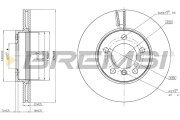 CD8122V Brzdový kotouč BREMSI