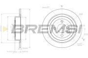 CD8124S Brzdový kotouč BREMSI
